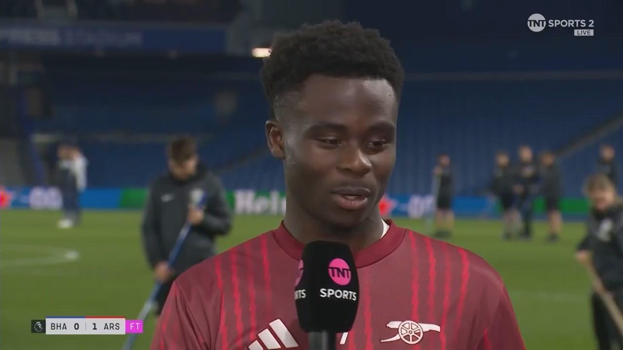 爱奇艺体育高清-萨卡：听到球迷们突然庆祝，我大概就知道其他比赛发生了什么